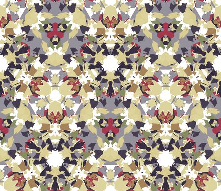 Vintage seamless pattern. Seamless pattern composed of color abstract elements located on white background.のイラスト素材