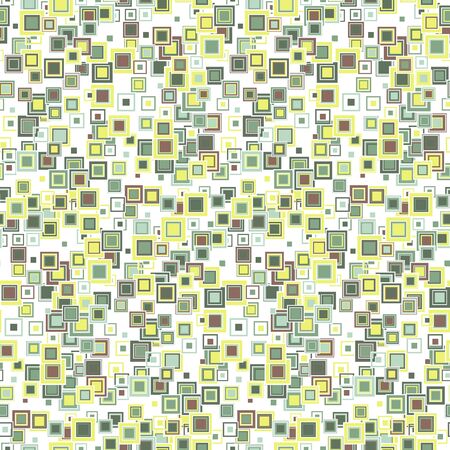 Abstract seamless pattern, Background, Texture, Geometrical elements of a square form, Free position, Graphic mosaic, On white.のイラスト素材