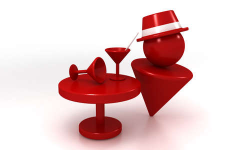 3d model drunken man. made in 3ds maxの写真素材