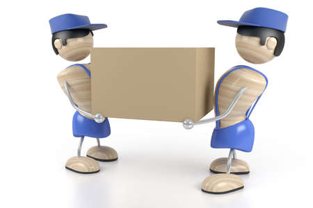 loaders bear the cardboard boxの写真素材