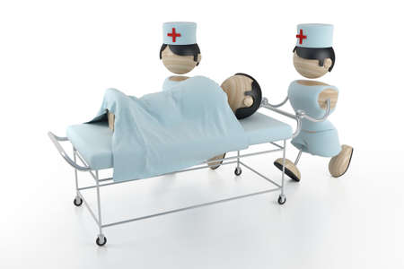 hospital 3d modelの写真素材