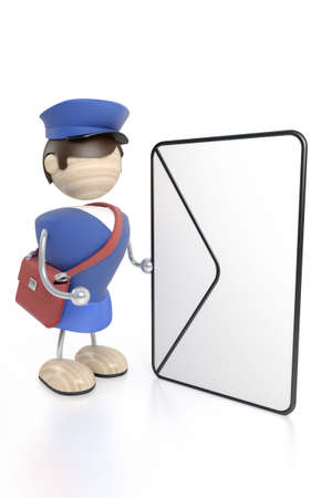 postman with the letter the abstractionの写真素材