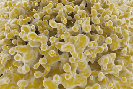 abstraction. splash of yellow liquid