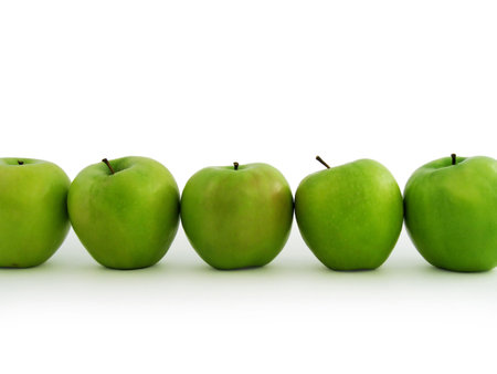 Juicy Green appleの写真素材