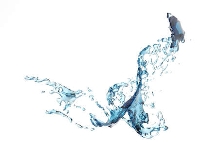 Fantasy soar Abstract water splash and bubble liquidの写真素材