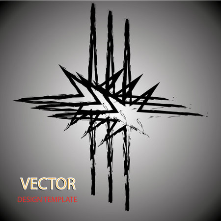 Star icon in flat design. Gray star icon on gray background. Vector illustration.のイラスト素材