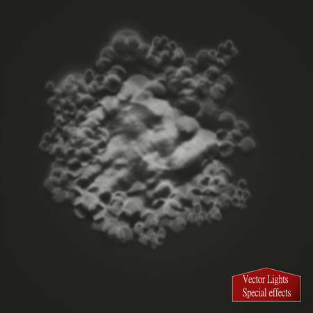 Fog or smoke isolated transparent special effect. White vector cloudiness, mist or smog background.のイラスト素材