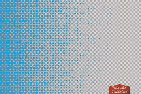 Blue circles in a Halftone pattern backgroundのイラスト素材