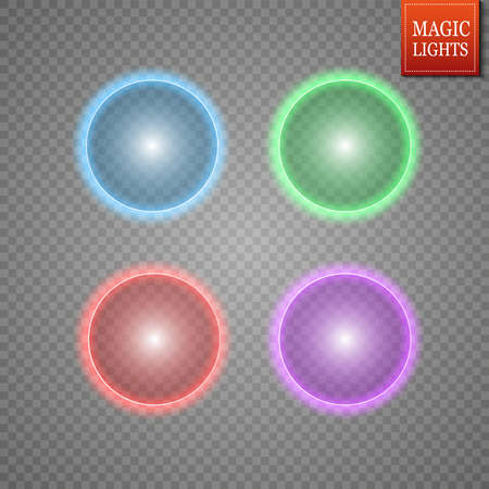 Magic fantasy portal. Futuristic teleport. Light effect. Blue candles rays of a night scene with sparks on a transparent background. Empty light effect of the podium. Disco club dancefloor.のイラスト素材