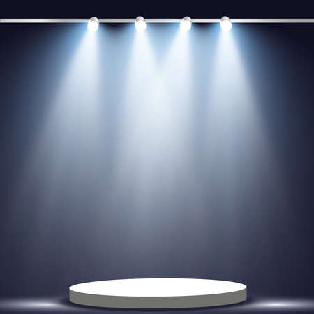 Vector Spotlights. Scene. Light Effects.のイラスト素材