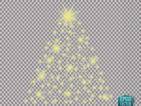 Glow light effect. Cloud of glittering dust. Vector illustration. Christmasのイラスト素材