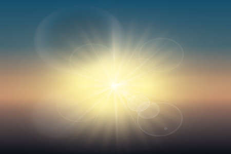 Vector transparent sunlight special lens flare light effect.のイラスト素材