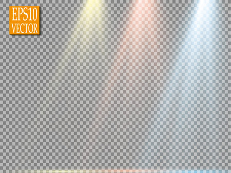 A Vector Spotlights scene on nice light Effects.のイラスト素材