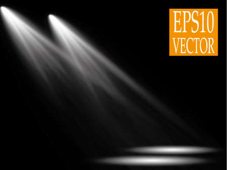 A Vector Spotlights scene on nice light Effects.のイラスト素材