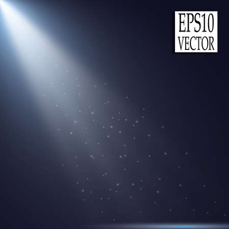 A Vector Spotlights scene on nice light Effects.のイラスト素材