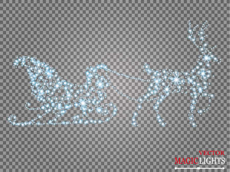 Set of golden glowing lights effects isolated on transparent background. Sun flash with rays and spotlight. Glow light effect. Star burst with sparkles. Vectorのイラスト素材