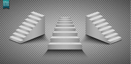 Podium, isolated on a transparent background. 3d pedestal. Vector illustrationのイラスト素材