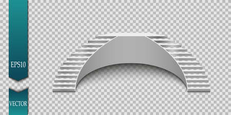 White stairs, 3d staircases. Set, Isolated on white backgroundのイラスト素材