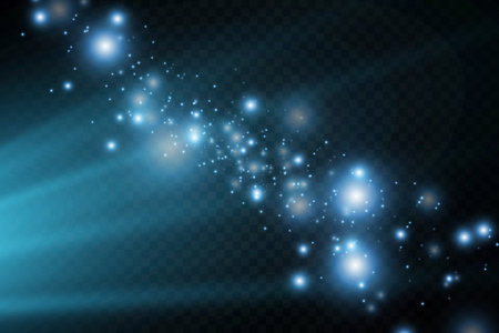 Vector Spotlights. Scene. Light Effects. Glow light effect. Vector illustration.のイラスト素材