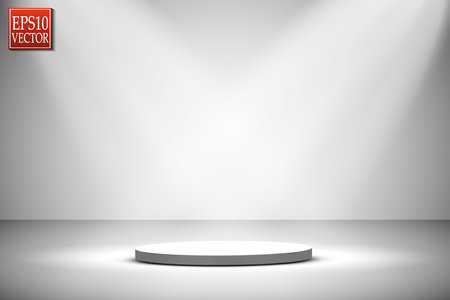 Vector Spotlights. Scene. Light Effects Podium. Lightのイラスト素材