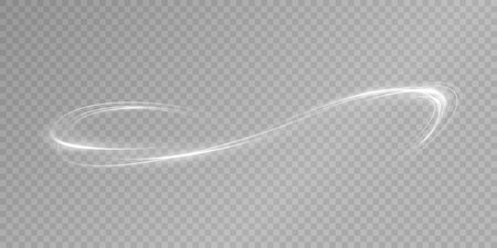 An Elegant Light Curved Line Set Against a Transparent Background, Exuding Grace and Charmのイラスト素材