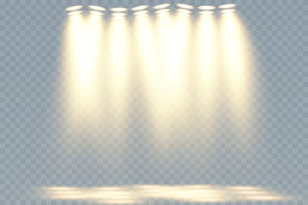 Illuminated Stage Lights for Live Performance and Special Events to Create Ambianceのイラスト素材