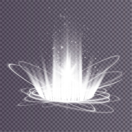 Bright Energy Burst Effect characterized by Glowing Radiance and Radiating Light with stunning visualsのイラスト素材