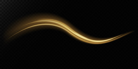 An Elegant Golden Wave Beautifully Set Against a Striking Dark Background A Truly Stunning Abstract Design Displayのイラスト素材