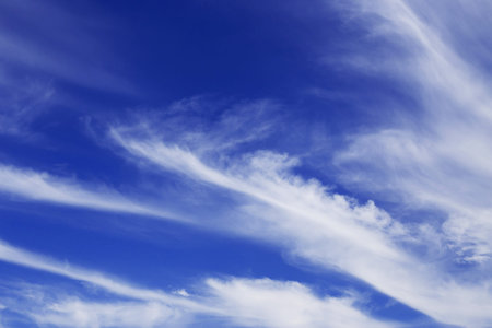 Beautiful blue sky with white clouds. Nature abstract background.