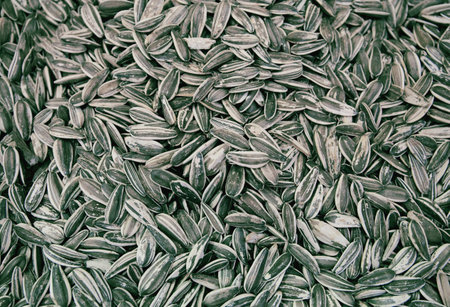 Sunflower seeds at themarket in Jerusalem. Food background. Selective focus