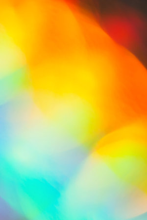 Abstract background made of colorful holographic blurred texture. Multicolor vintage retro design. Blur iridescent effectの写真素材