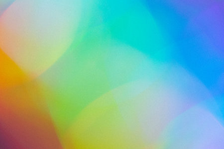 Abstract background made of pastel holographic blurred grainy texture. Colorful digital grain soft noise effect. Multicolor vintage retro design.の写真素材