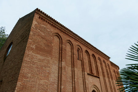 Brick wall of the Church of St. Francis of Assisi in Tbilisi, Georgiaの写真素材