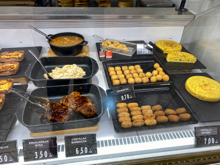 Traditional Spanish tapas in Barcelona.の写真素材