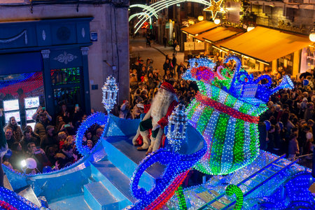 Christmas fair in the streets of Barcelonaの写真素材