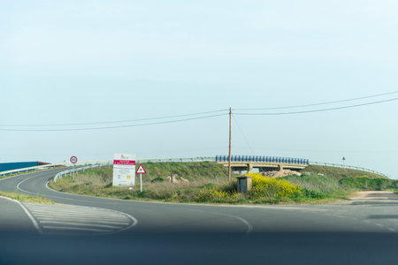 View on the road in Jalan Saujana, Sabah.の写真素材