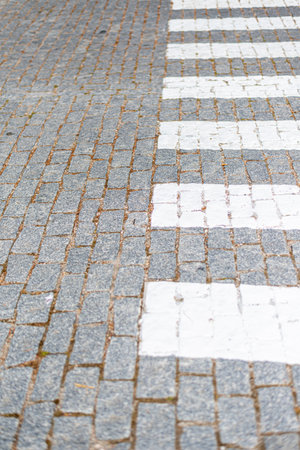 Pedestrian crossing on the street. Abstract background and texture.の写真素材