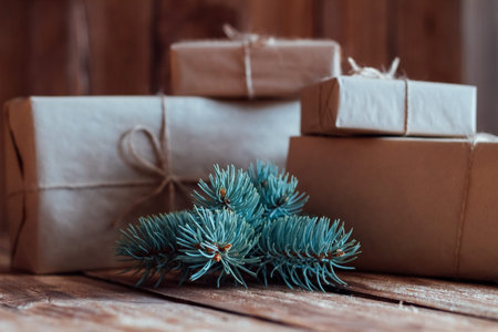 Unpacking Christmas gifts with different goodies in a European family.
