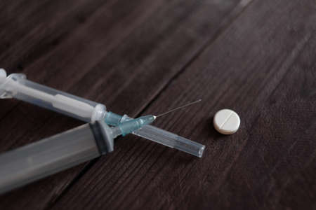 AIDS and addiction are close friends and everyone can become infected with an incurable disease.の写真素材