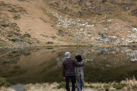 Travel to the top of the mountain. Mountain Lake.の写真素材