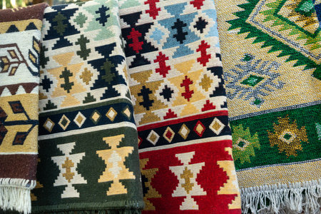 Carpets with typical geometric patterns are one of the most famous products of Georgia. several...