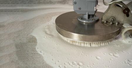 Close-up of a professional machine for washing and cleaning carpetsの写真素材