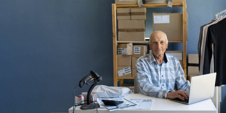 Clipboard, laptop and online store owner writing in a clothing store, working on sales or delivery....