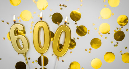 600 online community fans. 600 followers card. social networks, blogs and subscribers card. Festive Background. Social media.の写真素材