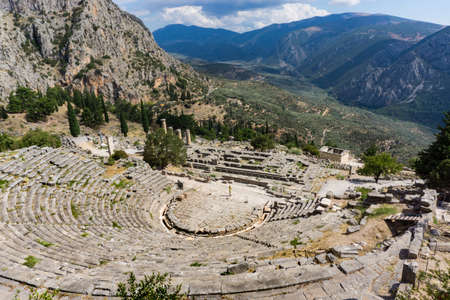 Ancient theater at Delphi Greeceの写真素材