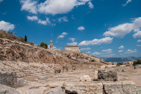 Elefsina, the location of an acient sanctuary where the Eleusinian mysteries (Elefsinian Mysteries) took place every year around the end of September.の写真素材