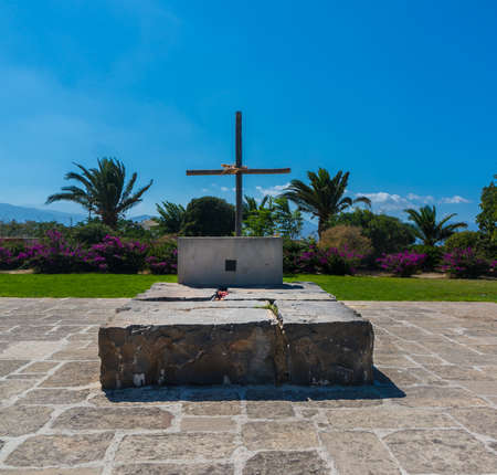 Nikos Kazantzakis grave in Herakelion of Crete in Greeceのeditorial素材