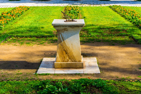 Solar clock (sundial) at National Garden of Athens, Greece