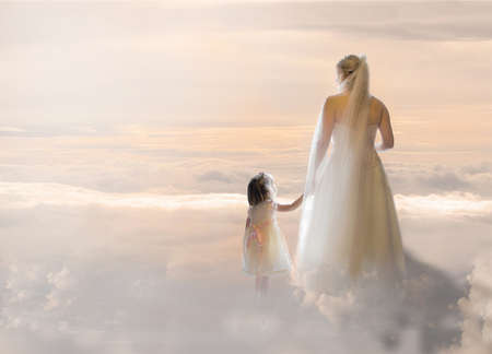 The bride and the girlの写真素材