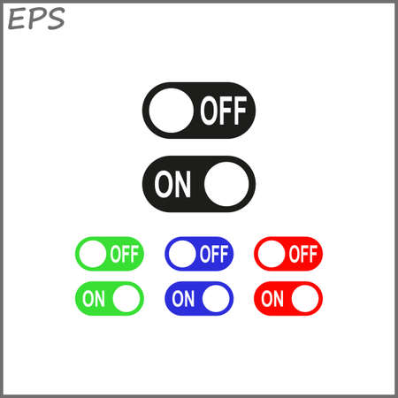 On / Off switch Icon setのイラスト素材